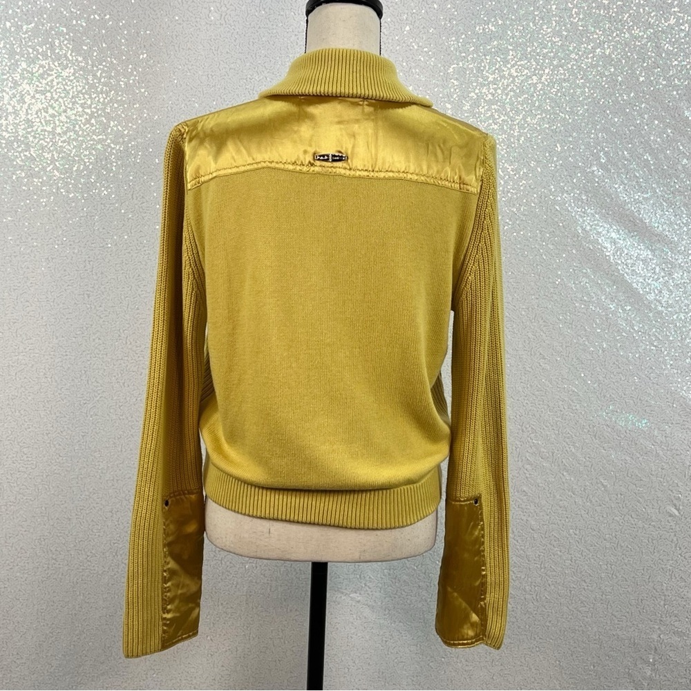 Jamie Sadock women’s yellow knit sweater full zip jacket. Size medium - Picture 11 of 14